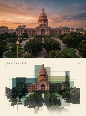 The Locale Series No. 47 — Texas, PINK GRANITE